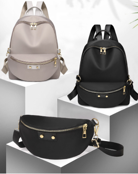 Set Rucsac + Borseta Kim negru - TIARA CONCEPT STORE